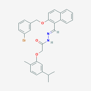 N'-({2-[(3-bromobenzyl)oxy]-1-naphthyl}methylene)-2-(5-isopropyl-2-methylphenoxy)acetohydrazide