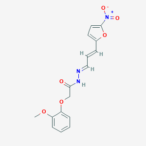 N'-(3-{5-nitro-2-furyl}-2-propenylidene)-2-(2-methoxyphenoxy)acetohydrazide