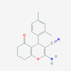 2-amino-4-(2,4-dimethylphenyl)-5-oxo-5,6,7,8-tetrahydro-4H-chromene-3-carbonitrile