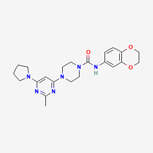 N-(2,3-Dihydro-1,4-benzodioxin-6-YL)-4-[2-methyl-6-(pyrrolidin-1-YL)pyrimidin-4-YL]piperazine-1-carboxamide