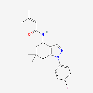 N-[1-(4-fluorophenyl)-6,6-dimethyl-4,5,6,7-tetrahydro-1H-indazol-4-yl]-3-methyl-2-butenamide