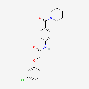 2-(3-chlorophenoxy)-N-[4-(piperidine-1-carbonyl)phenyl]acetamide