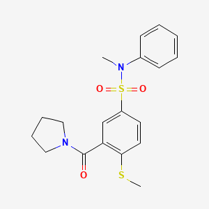 N-methyl-4-(methylthio)-N-phenyl-3-(1-pyrrolidinylcarbonyl)benzenesulfonamide