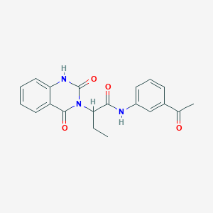 N-(3-acetylphenyl)-2-(2-hydroxy-4-oxoquinazolin-3(4H)-yl)butanamide