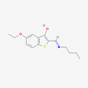 molecular formula C15H19NO2S B446976 2-[(butylamino)methylene]-5-ethoxy-1-benzothiophen-3(2H)-one 