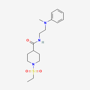 1-(ETHANESULFONYL)-N-{2-[METHYL(PHENYL)AMINO]ETHYL}PIPERIDINE-4-CARBOXAMIDE