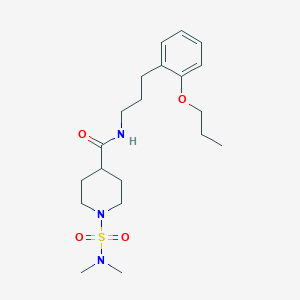 1-(dimethylsulfamoyl)-N-[3-(2-propoxyphenyl)propyl]piperidine-4-carboxamide