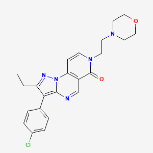 3-(4-chlorophenyl)-2-ethyl-7-[2-(4-morpholinyl)ethyl]pyrazolo[1,5-a]pyrido[3,4-e]pyrimidin-6(7H)-one