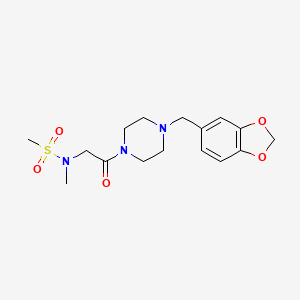 N-[2-[4-(1,3-benzodioxol-5-ylmethyl)piperazin-1-yl]-2-oxoethyl]-N-methylmethanesulfonamide