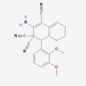 2-amino-4-(2,3-dimethoxyphenyl)-4a,5,6,7-tetrahydro-4H-naphthalene-1,3,3-tricarbonitrile