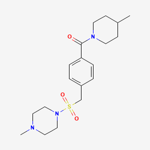 1-METHYL-4-{[4-(4-METHYLPIPERIDINE-1-CARBONYL)PHENYL]METHANESULFONYL}PIPERAZINE