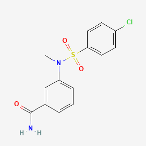 3-[[(4-chlorophenyl)sulfonyl](methyl)amino]benzamide