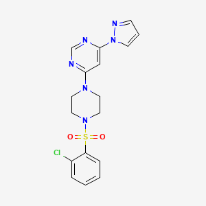 4-{4-[(2-chlorophenyl)sulfonyl]-1-piperazinyl}-6-(1H-pyrazol-1-yl)pyrimidine