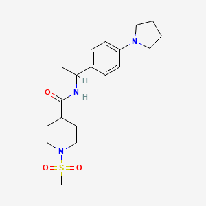 1-METHANESULFONYL-N-{1-[4-(PYRROLIDIN-1-YL)PHENYL]ETHYL}PIPERIDINE-4-CARBOXAMIDE