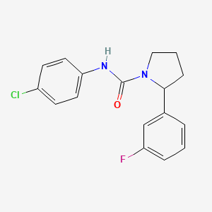 N-(4-chlorophenyl)-2-(3-fluorophenyl)-1-pyrrolidinecarboxamide