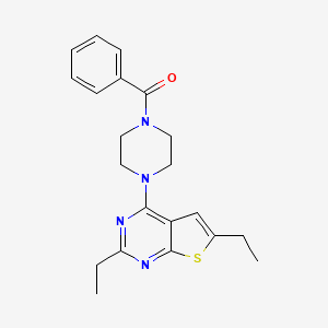 4-(4-benzoyl-1-piperazinyl)-2,6-diethylthieno[2,3-d]pyrimidine