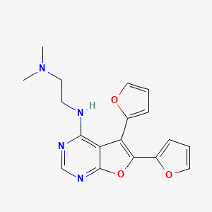 (5,6-di-2-furylfuro[2,3-d]pyrimidin-4-yl)[2-(dimethylamino)ethyl]amine