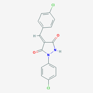 molecular formula C16H10Cl2N2O2 B446989 4-(4-Chlorobenzylidene)-1-(4-chlorophenyl)-3,5-pyrazolidinedione 