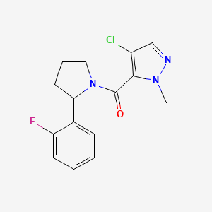 4-chloro-5-{[2-(2-fluorophenyl)-1-pyrrolidinyl]carbonyl}-1-methyl-1H-pyrazole