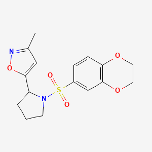 5-[1-(2,3-dihydro-1,4-benzodioxin-6-ylsulfonyl)-2-pyrrolidinyl]-3-methylisoxazole