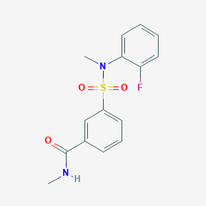 3-{[(2-fluorophenyl)(methyl)amino]sulfonyl}-N-methylbenzamide