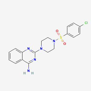 2-{4-[(4-chlorophenyl)sulfonyl]-1-piperazinyl}-4-quinazolinamine