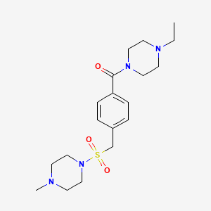 1-ethyl-4-(4-{[(4-methyl-1-piperazinyl)sulfonyl]methyl}benzoyl)piperazine