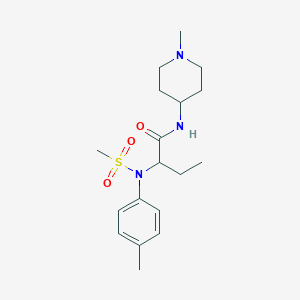 2-[N-(4-METHYLPHENYL)METHANESULFONAMIDO]-N-(1-METHYLPIPERIDIN-4-YL)BUTANAMIDE