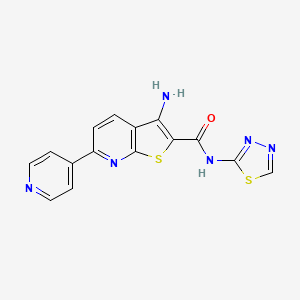 3-amino-6-(pyridin-4-yl)-N-[(2E)-1,3,4-thiadiazol-2(3H)-ylidene]thieno[2,3-b]pyridine-2-carboxamide