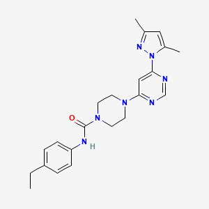 4-[6-(3,5-dimethyl-1H-pyrazol-1-yl)-4-pyrimidinyl]-N-(4-ethylphenyl)-1-piperazinecarboxamide