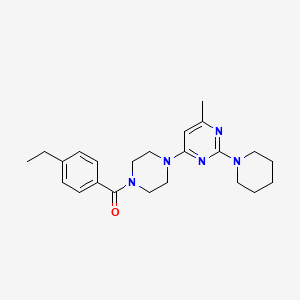 4-[4-(4-Ethylbenzoyl)piperazin-1-YL]-6-methyl-2-(piperidin-1-YL)pyrimidine