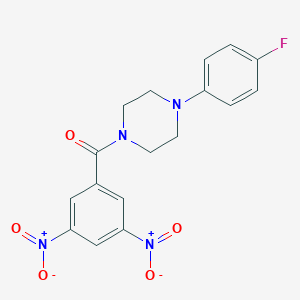 molecular formula C17H15FN4O5 B447008 (3,5-Dinitro-phenyl)-[4-(4-fluoro-phenyl)-piperazin-1-yl]-methanone 