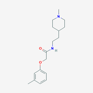 2-(3-methylphenoxy)-N-[2-(1-methylpiperidin-4-yl)ethyl]acetamide