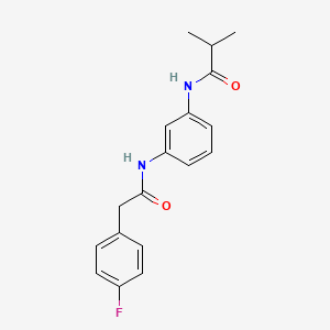 N-(3-{[(4-fluorophenyl)acetyl]amino}phenyl)-2-methylpropanamide