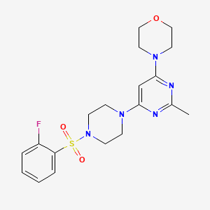 4-{6-[4-(2-Fluorobenzenesulfonyl)piperazin-1-YL]-2-methylpyrimidin-4-YL}morpholine