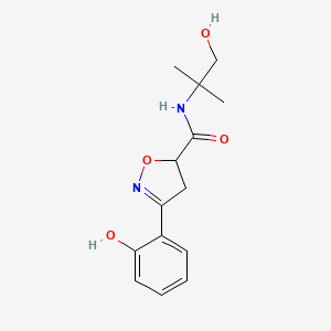 N-(2-hydroxy-1,1-dimethylethyl)-3-(2-hydroxyphenyl)-4,5-dihydro-5-isoxazolecarboxamide