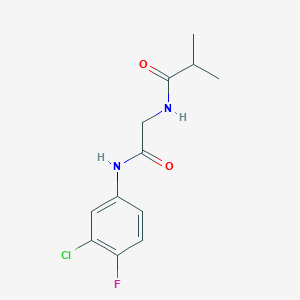 N-{2-[(3-chloro-4-fluorophenyl)amino]-2-oxoethyl}-2-methylpropanamide