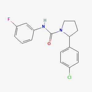 2-(4-chlorophenyl)-N-(3-fluorophenyl)-1-pyrrolidinecarboxamide