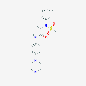 N~2~-(3-methylphenyl)-N~1~-[4-(4-methyl-1-piperazinyl)phenyl]-N~2~-(methylsulfonyl)alaninamide