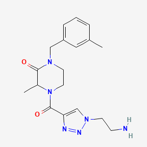 4-{[1-(2-aminoethyl)-1H-1,2,3-triazol-4-yl]carbonyl}-3-methyl-1-(3-methylbenzyl)-2-piperazinone hydrochloride