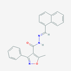 molecular formula C22H17N3O2 B447014 5-methyl-N'-(1-naphthylmethylene)-3-phenyl-4-isoxazolecarbohydrazide 