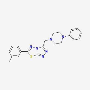 6-(3-methylphenyl)-3-[(4-phenyl-1-piperazinyl)methyl][1,2,4]triazolo[3,4-b][1,3,4]thiadiazole