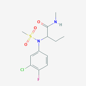 2-[(3-chloro-4-fluorophenyl)(methylsulfonyl)amino]-N-methylbutanamide