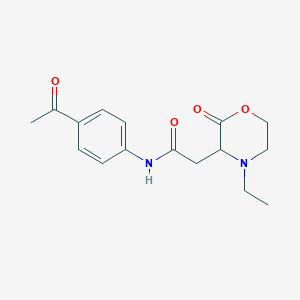 N-(4-acetylphenyl)-2-(4-ethyl-2-oxomorpholin-3-yl)acetamide