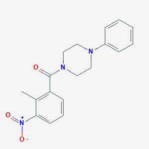 molecular formula C18H19N3O3 B447022 1-{3-Nitro-2-methylbenzoyl}-4-phenylpiperazine 