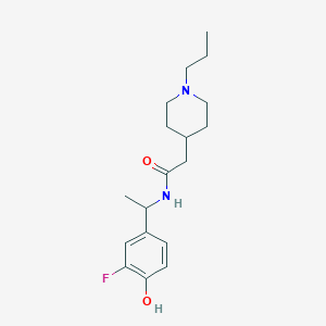 N-[1-(3-fluoro-4-hydroxyphenyl)ethyl]-2-(1-propylpiperidin-4-yl)acetamide