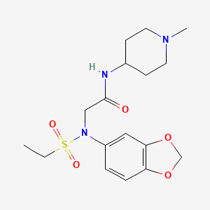 N~2~-1,3-benzodioxol-5-yl-N~2~-(ethylsulfonyl)-N~1~-(1-methyl-4-piperidinyl)glycinamide