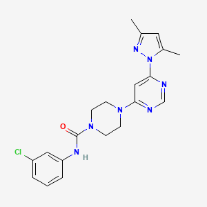 N-(3-chlorophenyl)-4-[6-(3,5-dimethyl-1H-pyrazol-1-yl)-4-pyrimidinyl]-1-piperazinecarboxamide