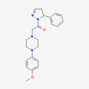 2-[4-(4-methoxyphenyl)piperazin-1-yl]-1-(5-phenyl-4,5-dihydro-1H-pyrazol-1-yl)ethanone