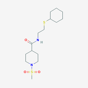 N-[2-(CYCLOHEXYLSULFANYL)ETHYL]-1-METHANESULFONYLPIPERIDINE-4-CARBOXAMIDE